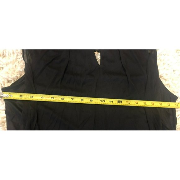 Sleeveless Sz 14 80's Vibe Dress Blouse/Skirt Illusion Loose flow top, form Fit - Picture 8 of 10